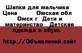 Шапки для мальчика › Цена ­ 300 - Омская обл., Омск г. Дети и материнство » Детская одежда и обувь   